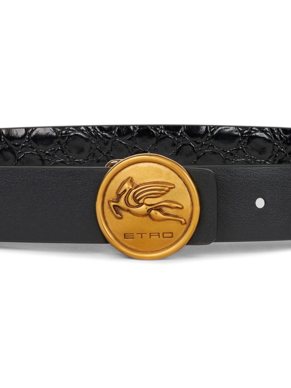 ETRO logo buckle belt - Zwart