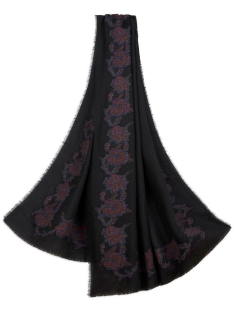 ETRO jacquard paisley-print fringed scarf Women