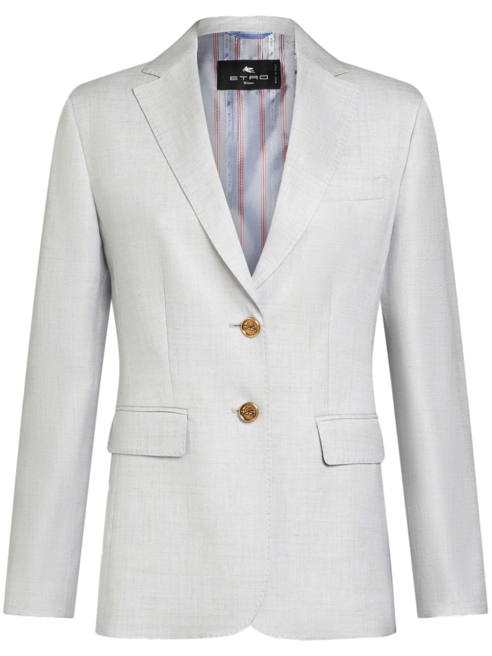 ETRO Blazer met enkele rij knopen Grijs