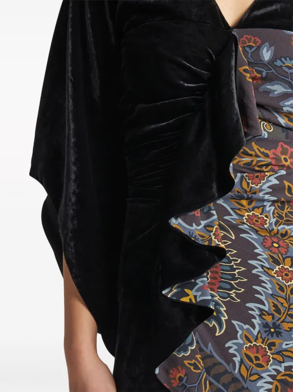 ETRO ペイズリー クレポン ミニドットドレス ブラック ETRO ペイズリードレス | ブラック | FARFETCH JP