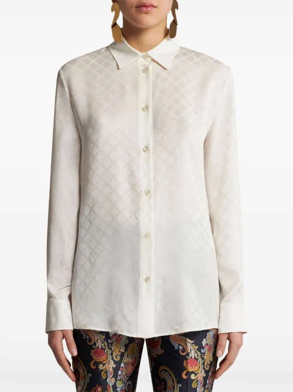 ETRO Silk Jacquard Shirt | White | FARFETCH