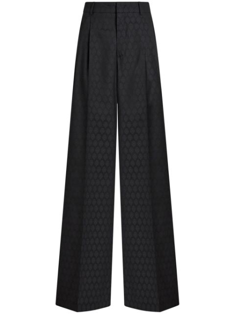 ETRO patterned-jacquard wool trousers Women