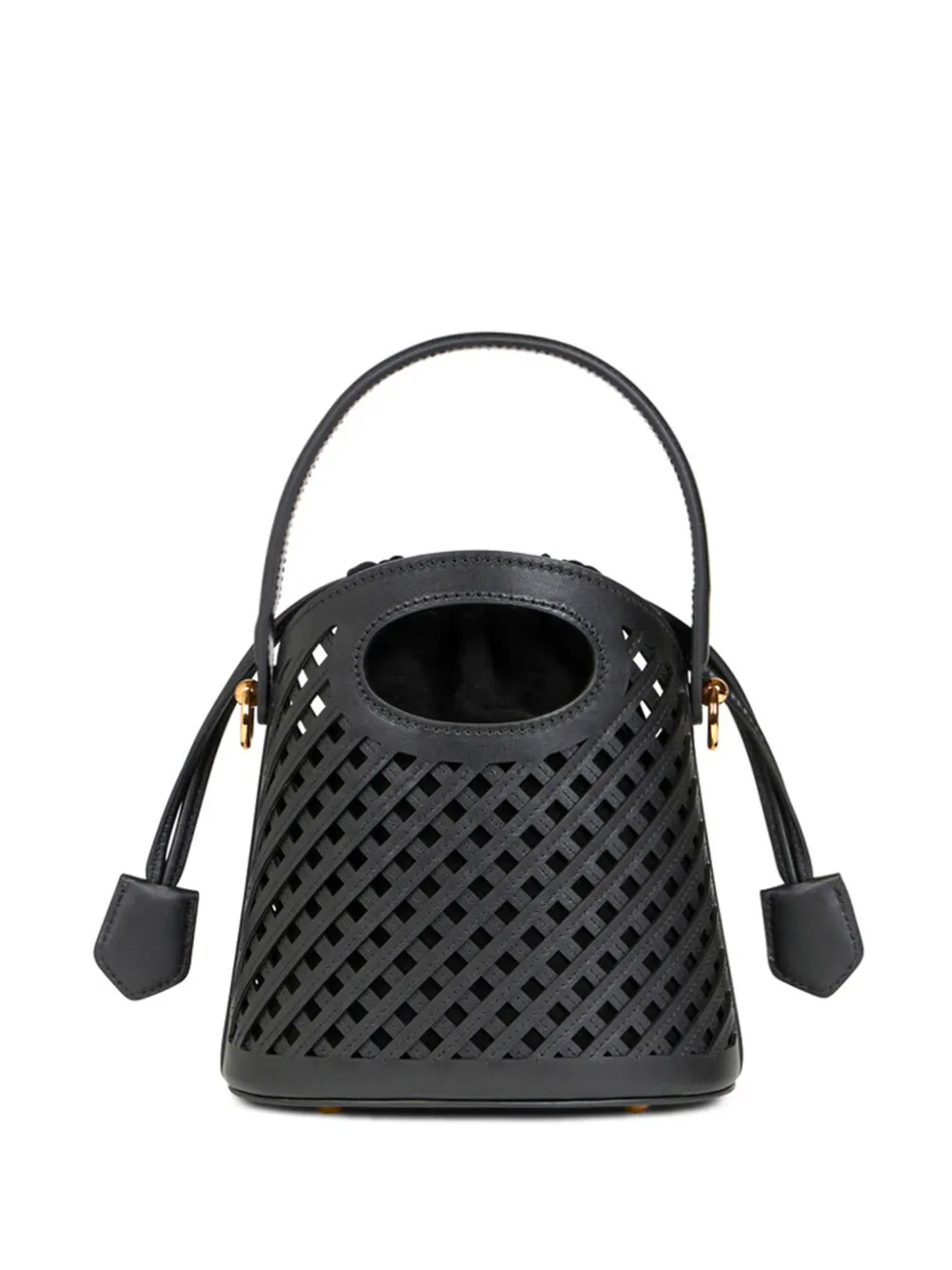 Etro Small Saturno Grid Cut-out Crossbody Bag In Black