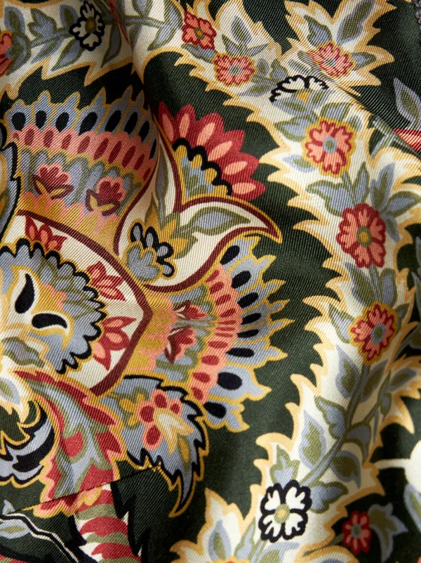 Etro のグリーン、ブラウン、ホワイトのペイズリー柄ニットドレス ETRO ペイズリー ニットドレス | グレー | FARFETCH JP