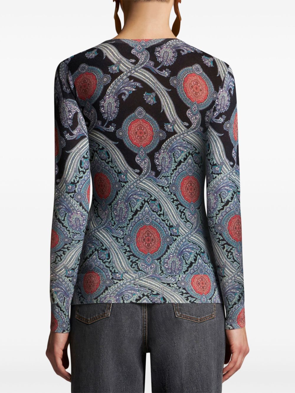 ETRO paisley-print silk sweater Women