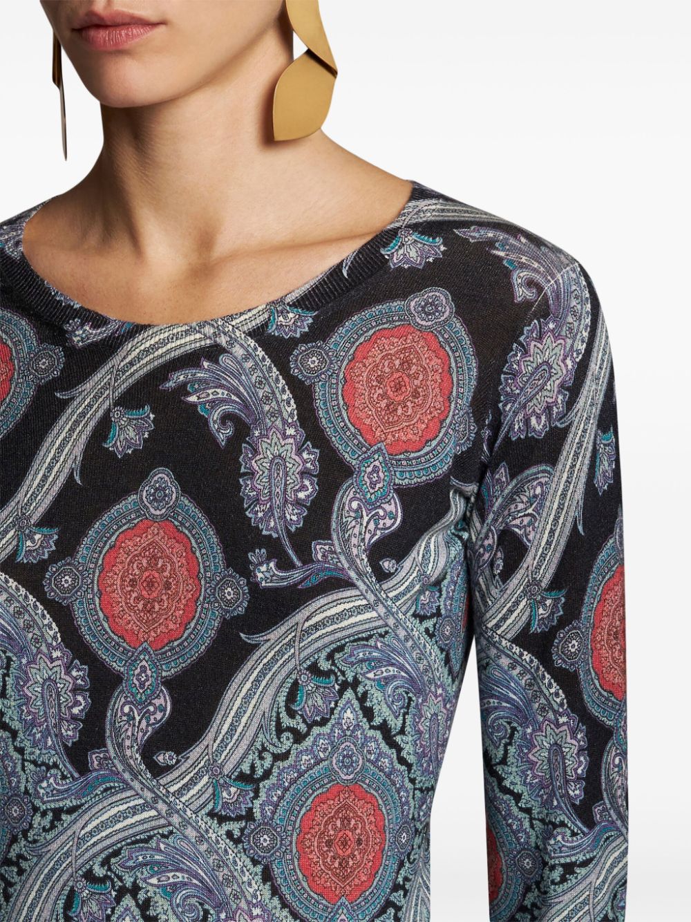 ETRO paisley-print silk sweater Women