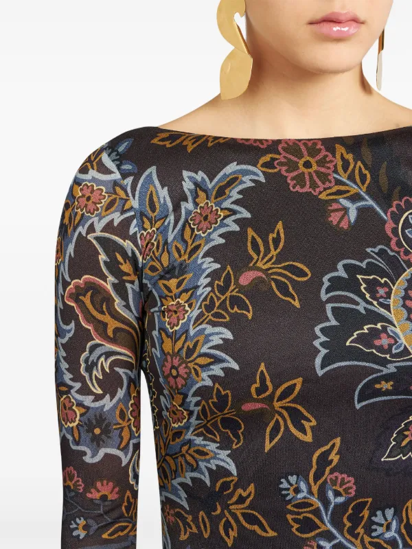 【ETRO】ペイズリーマキシドレス ETRO ペイズリーマキシドレス | ブラック | FARFETCH JP