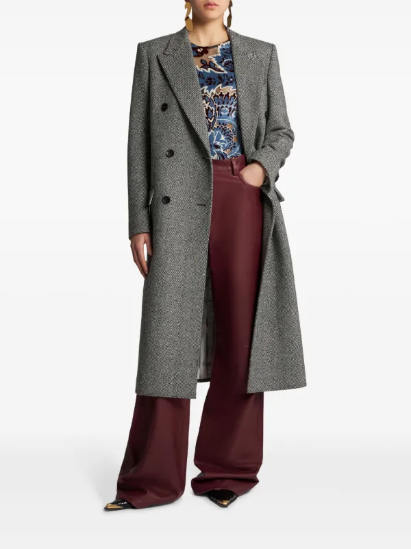 ETRO Tulle And Jacquard Velvet Top | Blue | FARFETCH