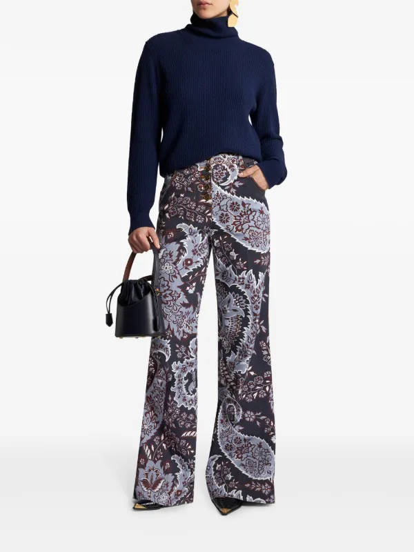 ETRO フレアジーンズ ETRO ペイズリー フレアジーンズ | ブルー | FARFETCH JP