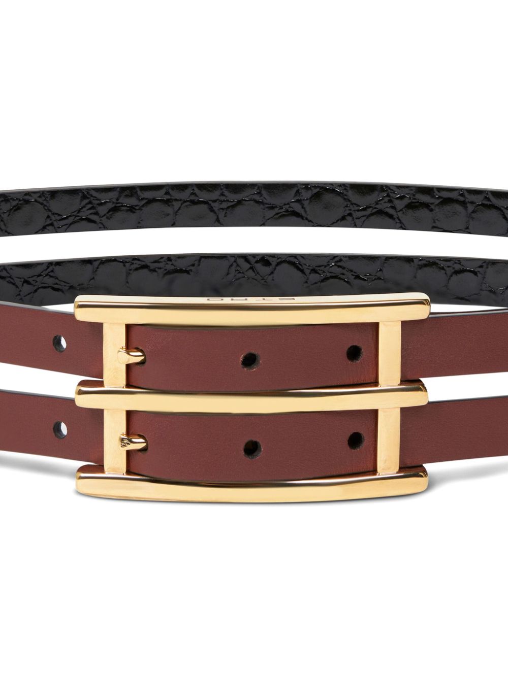 ETRO double-buckle reversible belt - Black