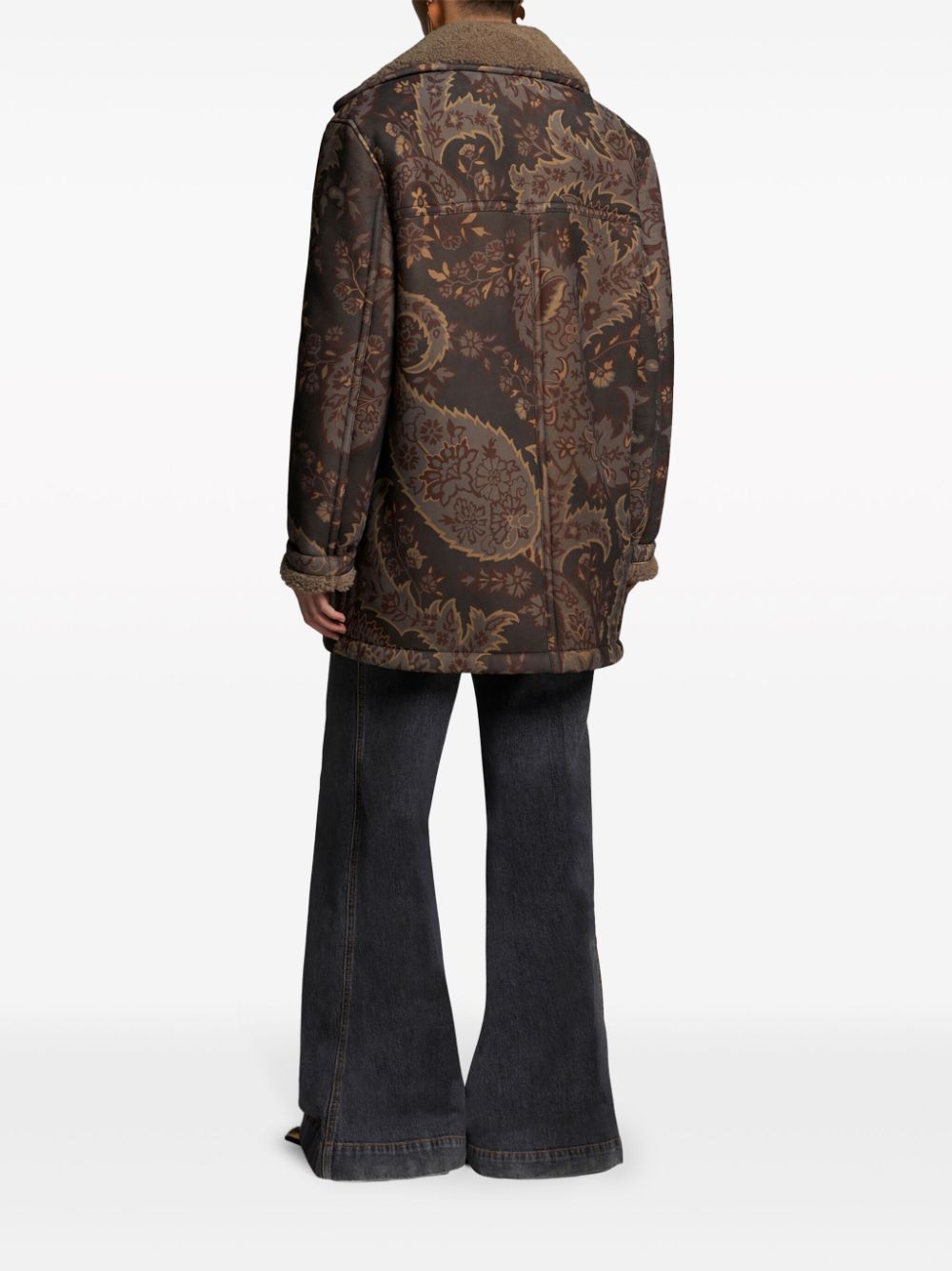 ETRO paisley-print shearling jacket Women