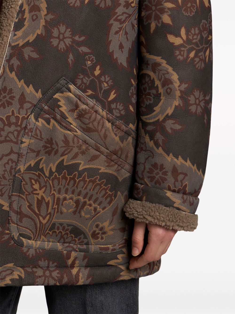 ETRO paisley-print shearling jacket Women