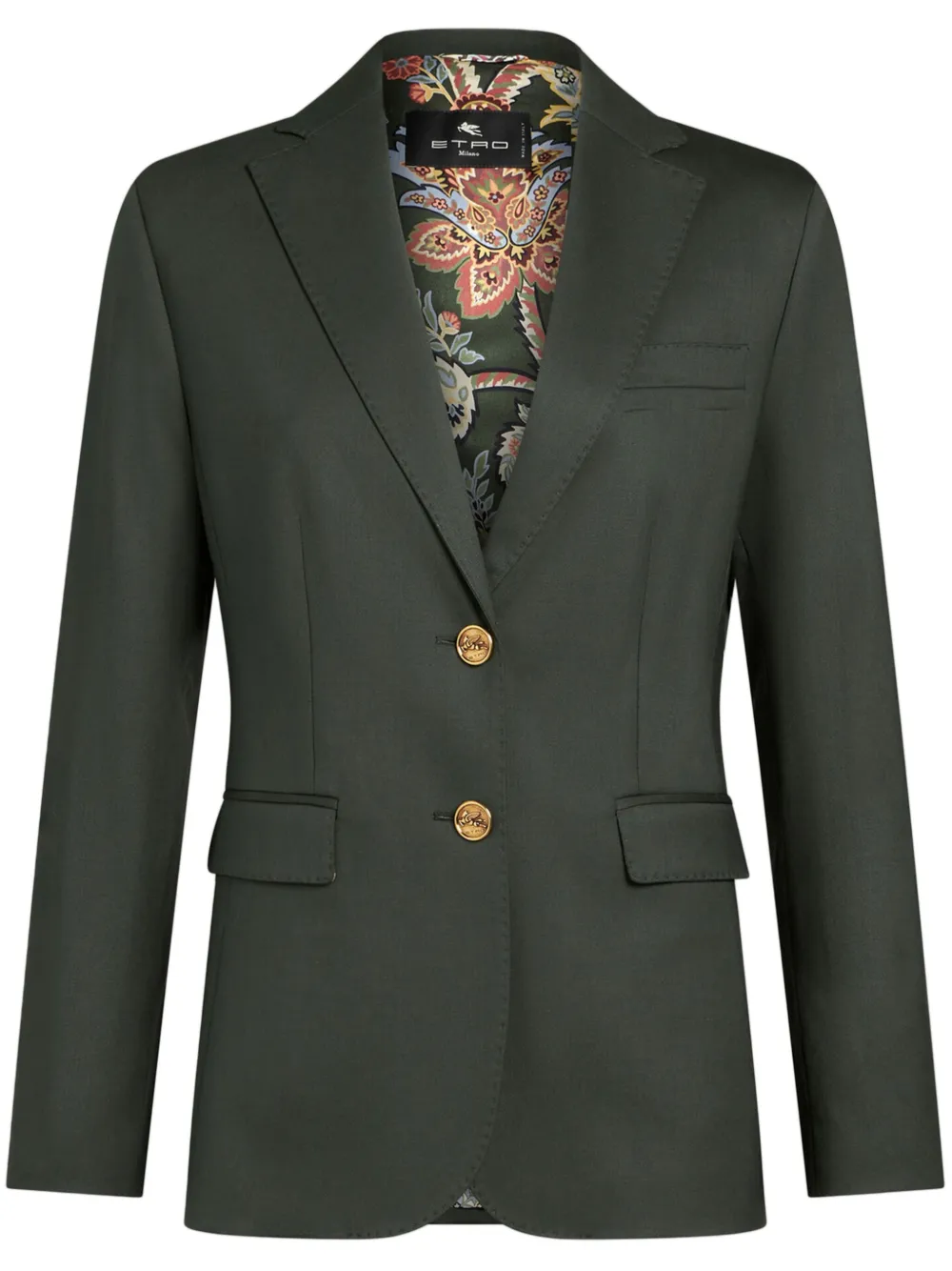single-breasted wool blazer