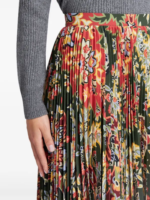 スカート ETRO SS25 Paisley skirt (WRFA010699SA5H9 X0887) Paisley Macrame Midi Skirt in Multicolor