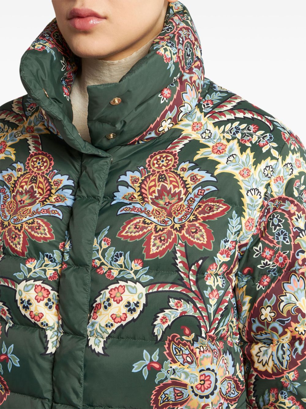 ETRO paisley-print zip-up puffer coat Women