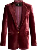 ETRO single-breasted velvet blazer - Red