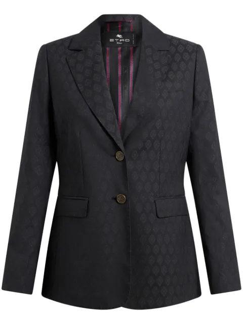 ETRO patterned-jacquard wool blazer
