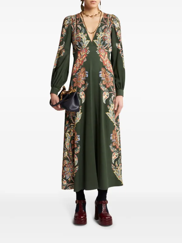 ワンピース ETRO Printed dress ETRO Printed Dress | Neutrals | FARFETCH PL