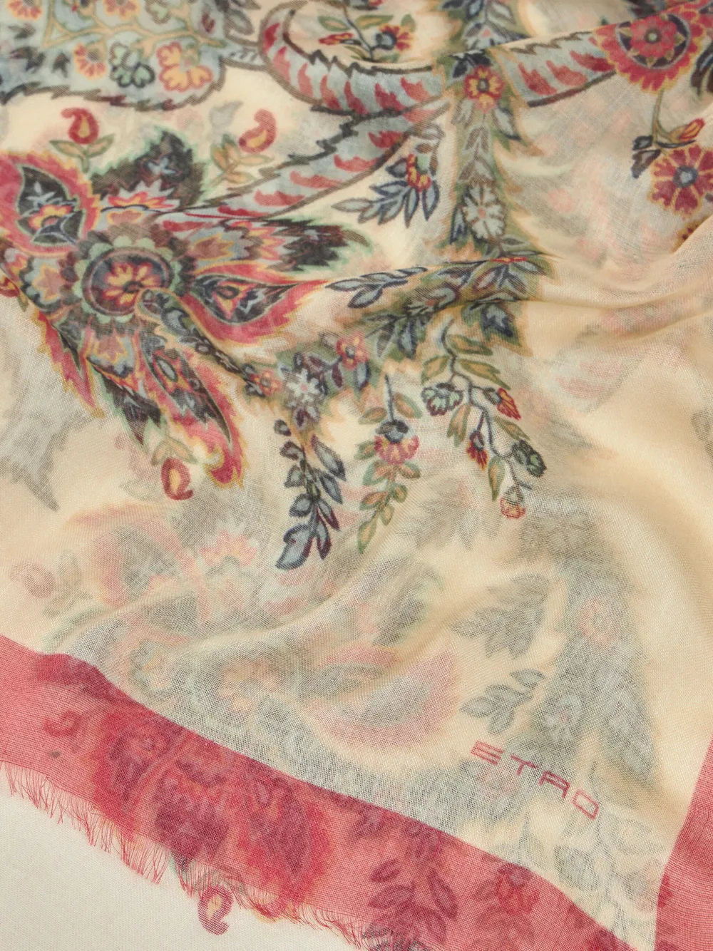 ETRO Zijden sjaal met paisley-print - Beige