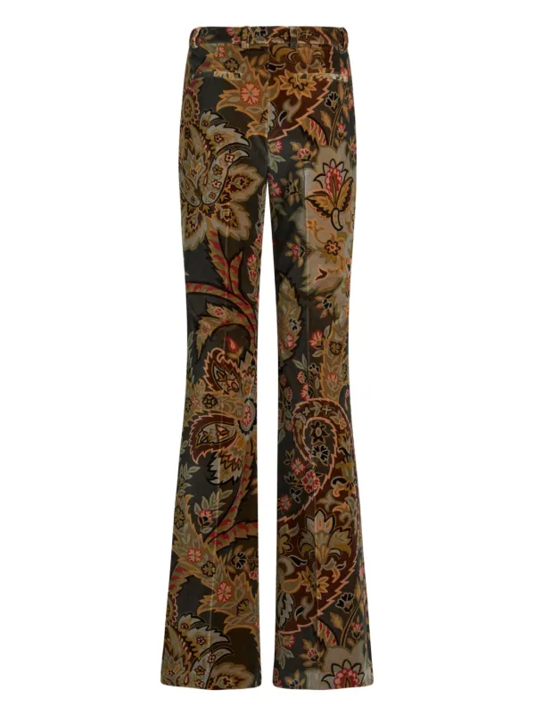 【ETRO】ペイズリー ベルベット トラウザーズ ETRO ペイズリー ベルベットパンツ | ブラック | FARFETCH JP