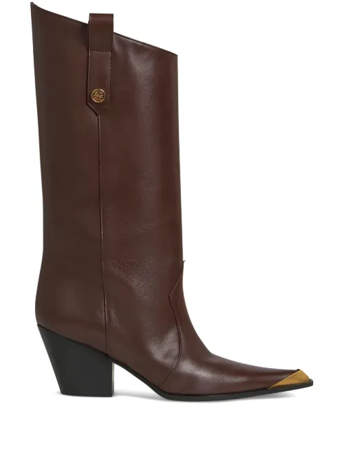 Bottines en cuir à bout pointu - ETRO - Modalova