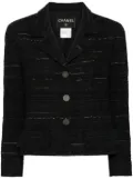 CHANEL Pre-Owned 1999 single-breasted tweed jacket - Black
