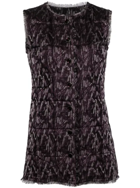 CHANEL Pre-Owned 2000s abstract-print quilted silk vest