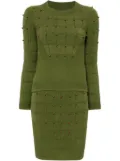 CHANEL Pre-Owned 2010 beaded knitted top and skirt set - Green