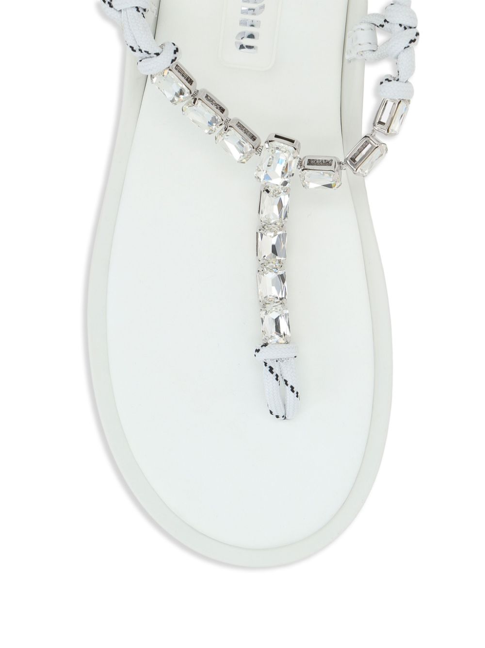 Miu Miu crystal-embellished thong sandals Women