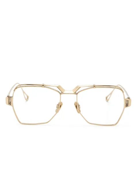 Cazal lentes con armazón estilo piloto