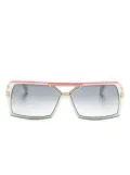 Cazal 8509 rectangle-frame sunglasses - White