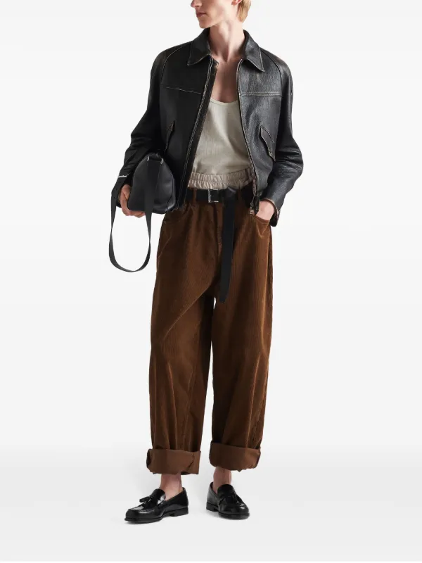 Prada コーデュロイ パンツ | ブラウン | FARFETCH JP