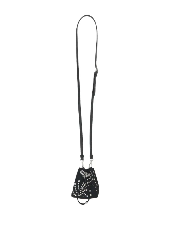 【関税＆送料込み】Prada Logo-AppliquAC Studded Bucket Bag 関税＆送料込み】Prada Logo-AppliquAC Studded Bucket Bag