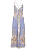 ZIMMERMANN Ottie linen maxi dress - Blue