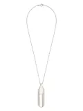 Courrèges flask silver tone neckless