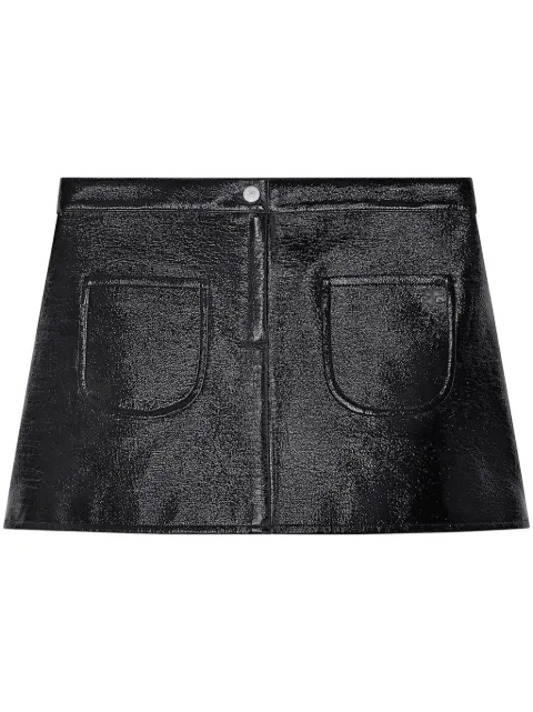 Courrèges A-line coated miniskirt