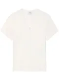 Courrèges V-neck cotton-blend T-shirt - White