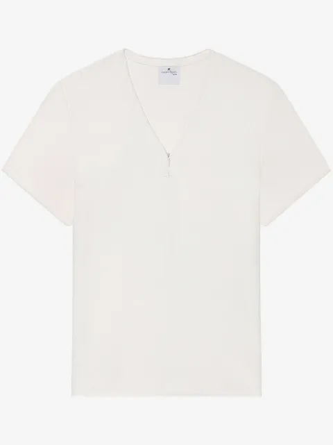 Courrèges V领棉混纺T恤