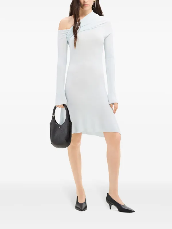 Courrèges Twist Crepe Mini Dress | Blue | FARFETCH