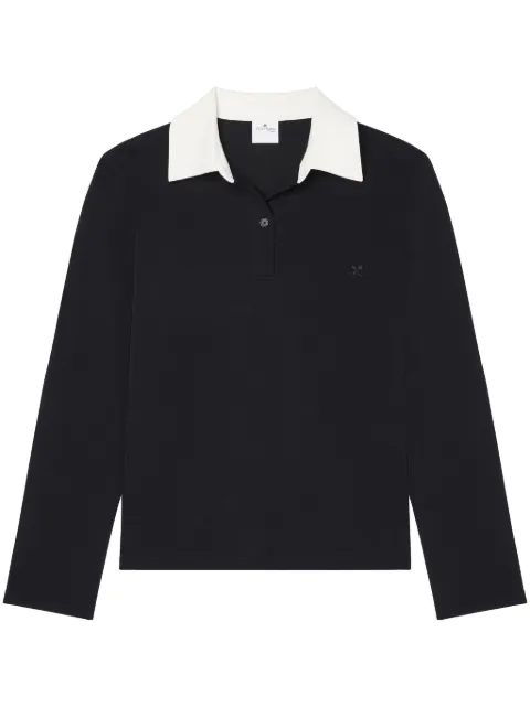 Courrèges playera tipo polo en contraste