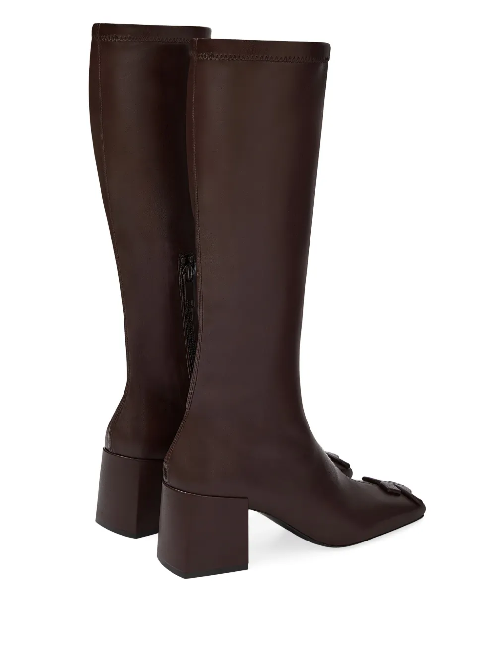 Courrèges Reedition leather boots Brown