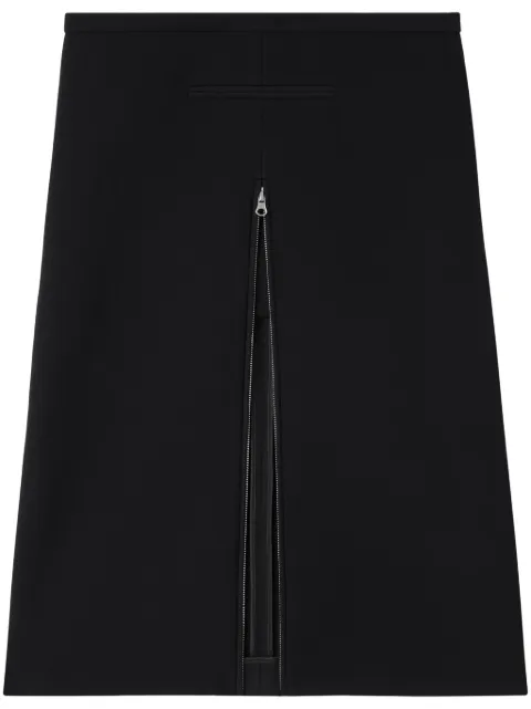 Courrèges Heritage crepe-texture midi skirt