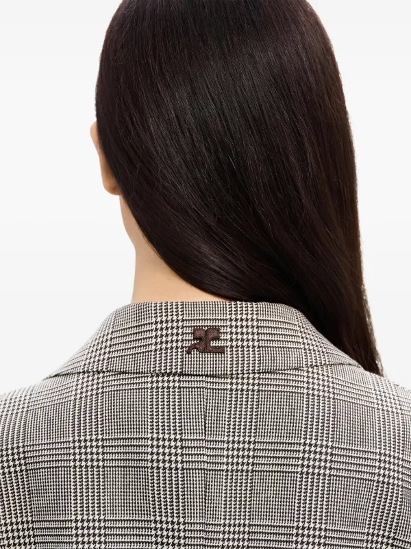 早い者勝ち Courrèges チェック ジャケット | ブラック | FARFETCH JP ジャケット・アウター