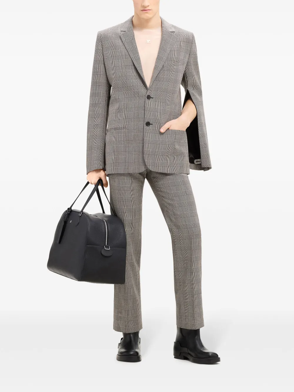 Courrèges Geruite blazer - Zwart