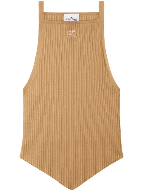 Courrèges Pointy rib-knit tank top