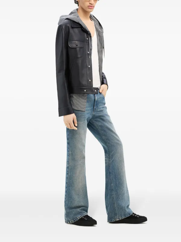 Courrèges レザーシャツジャケット | ブラック | FARFETCH JP