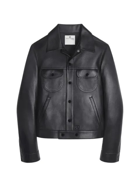 Courrèges leather shirt jacket
