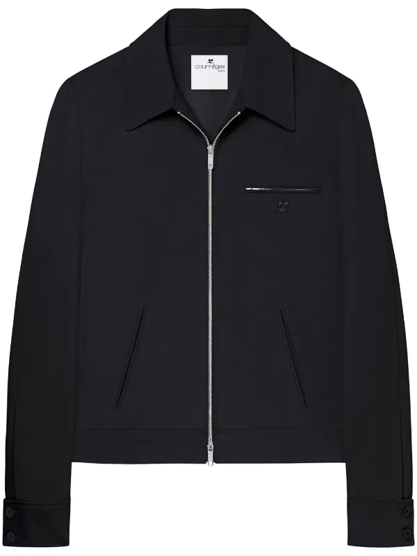 【送料&関税込】CourrA¨ges Black Twill Jacket 送料無料】Courrèges [クレージュ] / TWILL TRUCKER JACKET