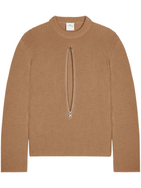 Courrèges zip-detailing wool sweater