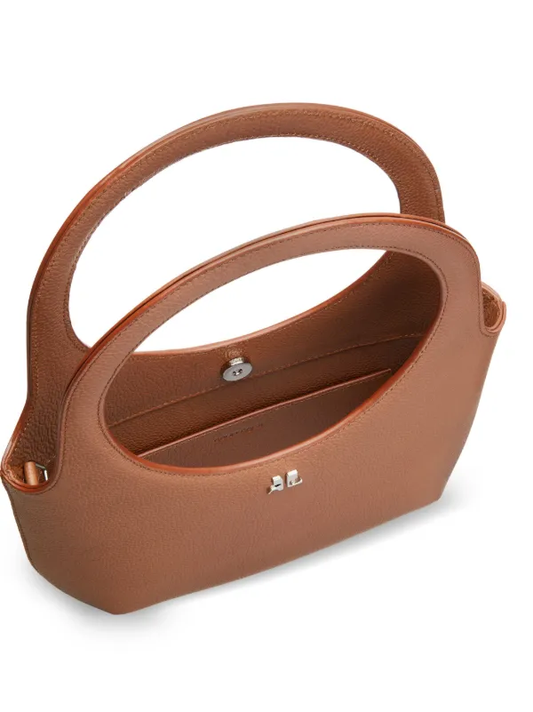 Courrèges Small Holy Leather Tote Bag | Brown | FARFETCH